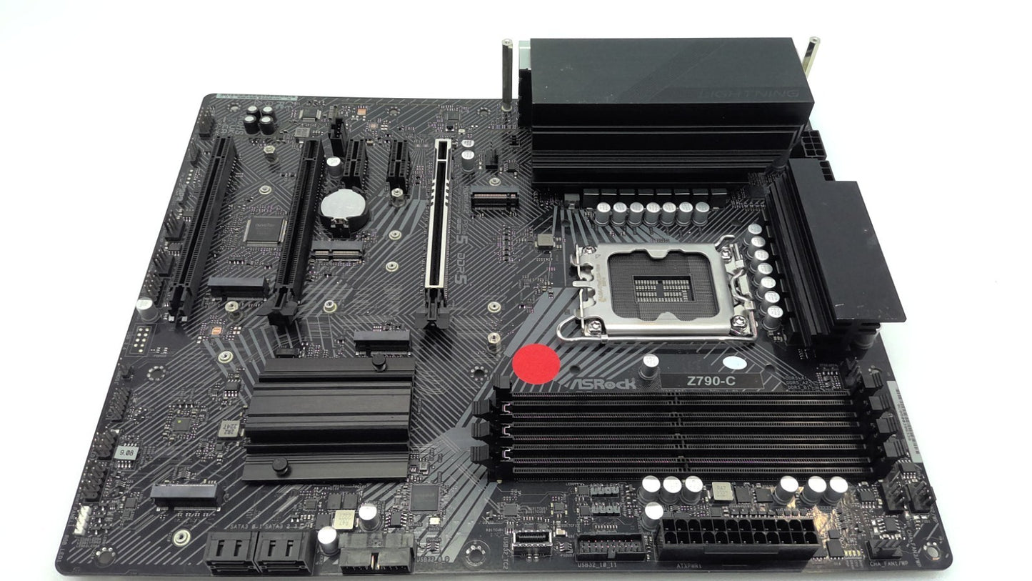 Lot of 2 *For Parts* ASRock Z790-C  LGA 1700 - ATX Motherboard No WIFI