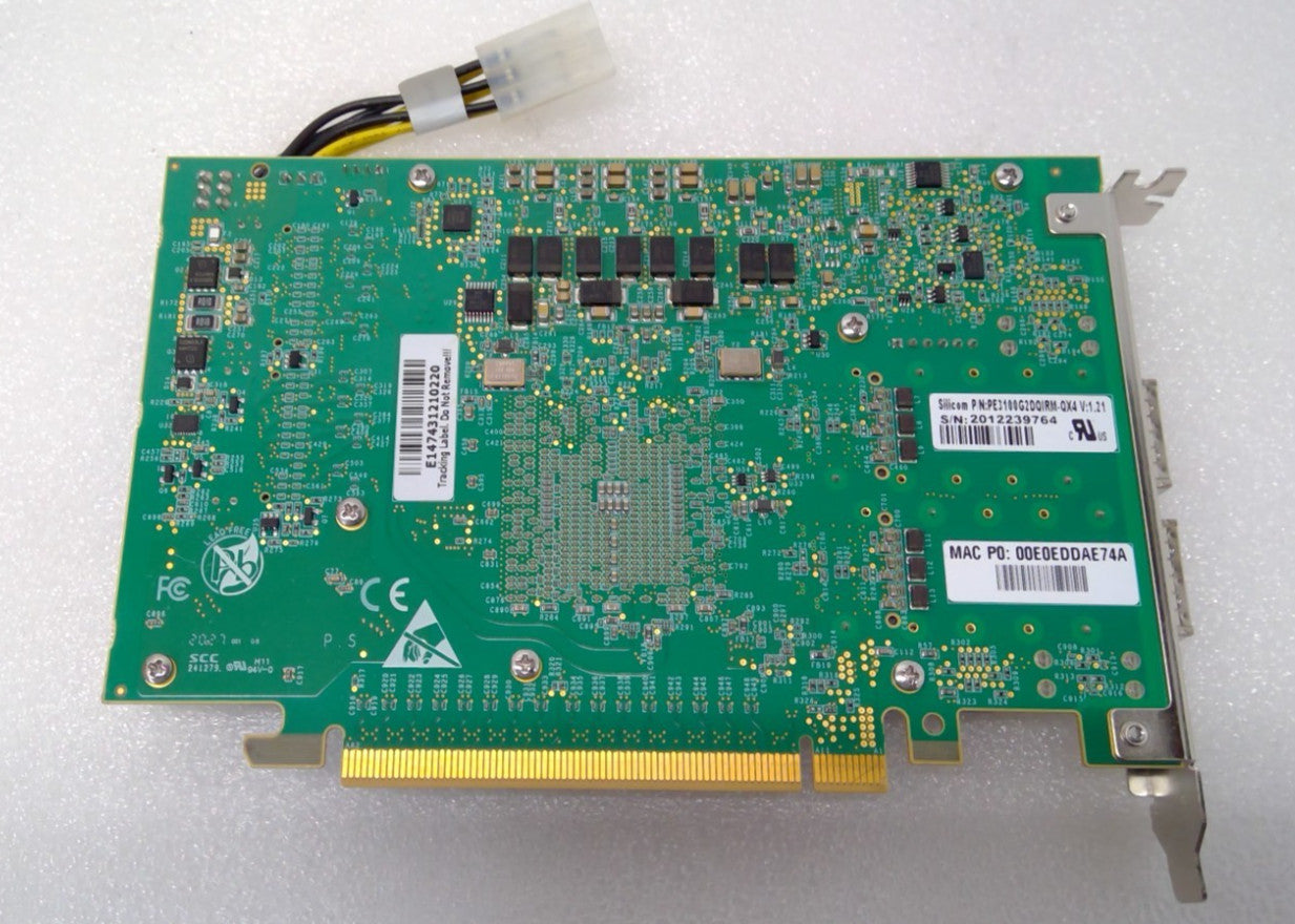 Silicom PE3100G2DQIRM-QX4 QSFP dual-port 100 Gigabit Ethernet PCIe adapter