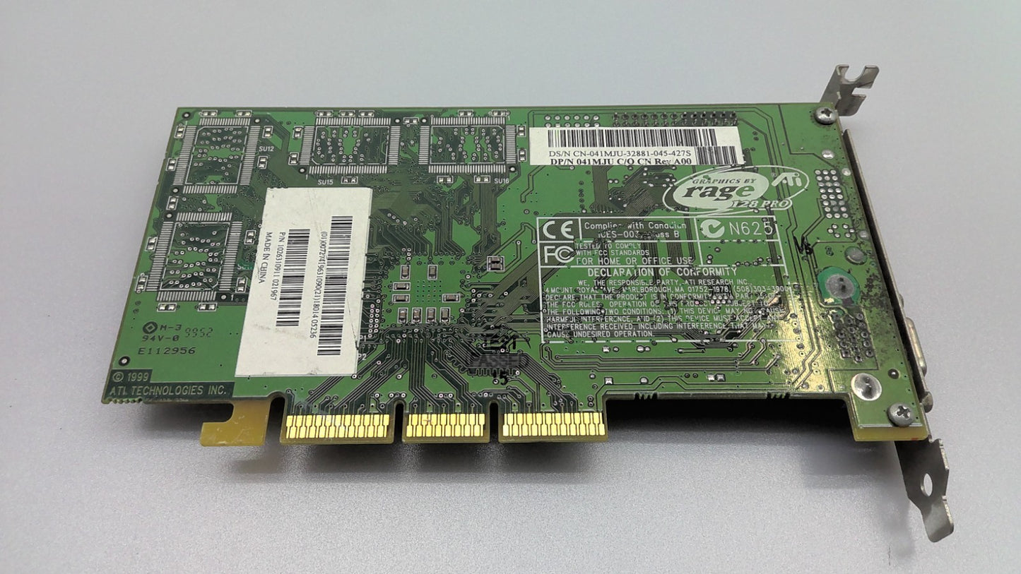 ATI 109-63100-10 Dell 041MJU AGP VIDEO CARD 1026310911 021967