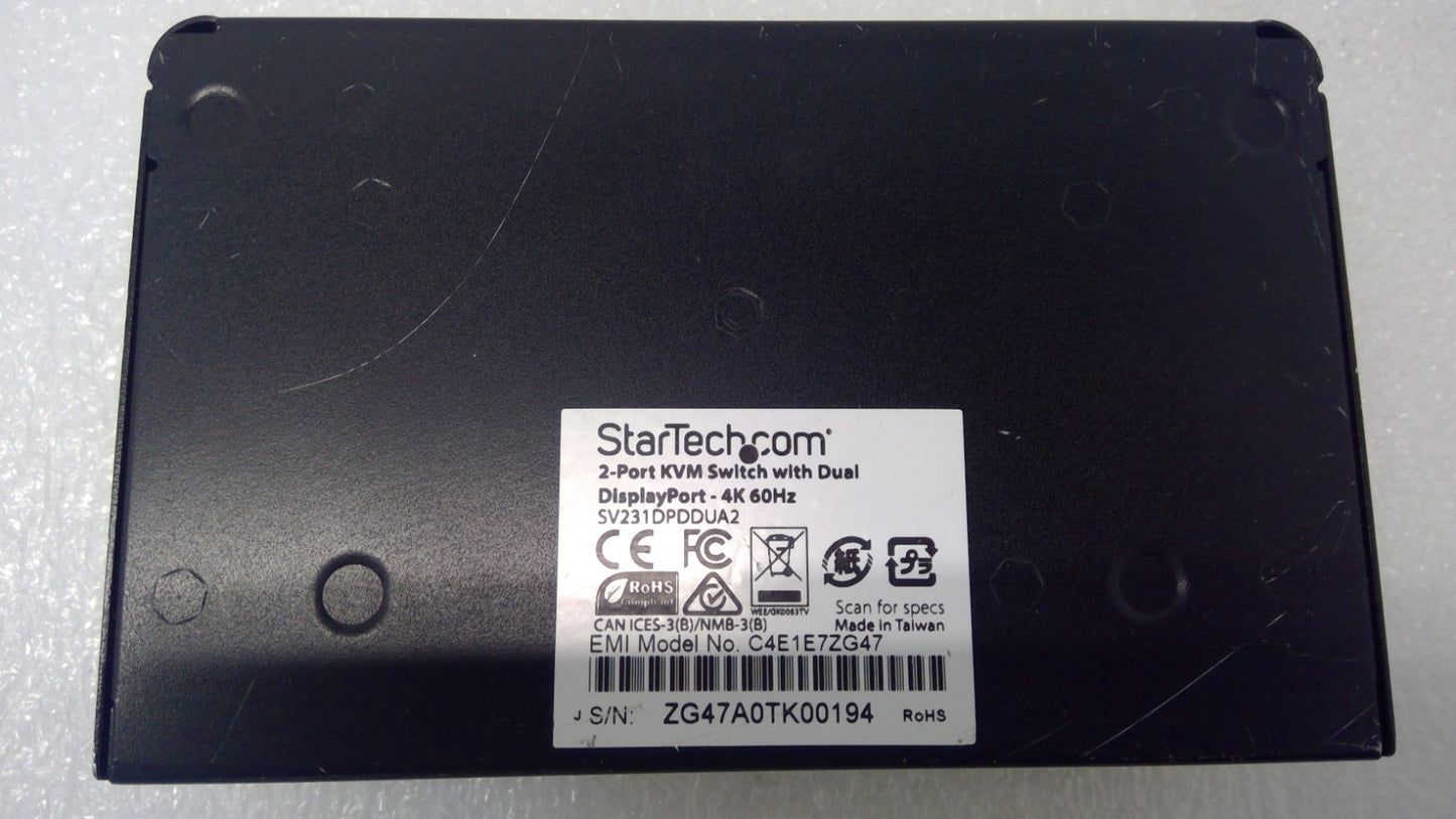 StarTech SV231DPDDUA2 C4E1E7ZG47 2 Port USB DisplayPort