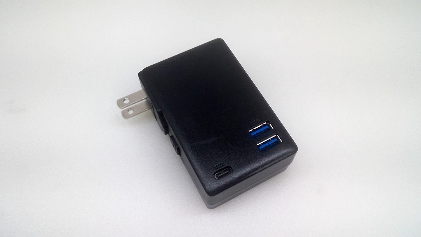 APD WA-20E05RUGKN AC/DC Adapter 5.2V/5V USB-C + Dual USB-A Black