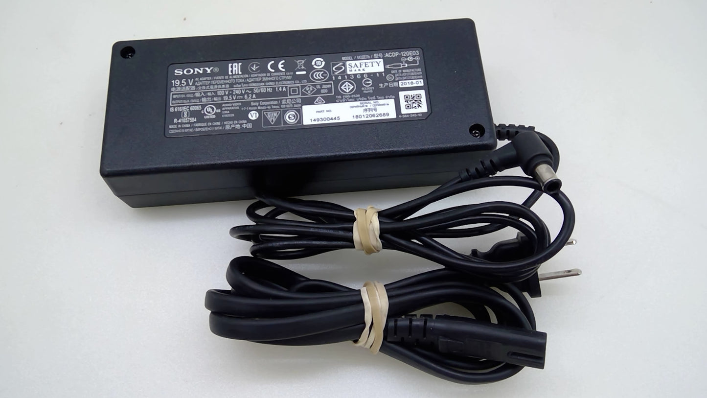 Genuine Sony ACDP-120E03 19.5V 6.2A 120W Bravia TV AC Adapter w/ Cord