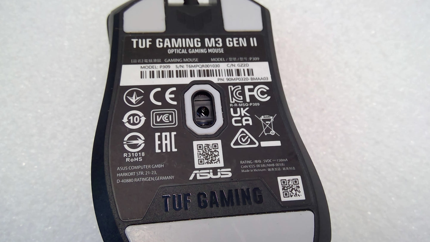ASUS TUF Gaming M3 Gen II USB wired RGB Gaming mouse IP56 dust and water P309