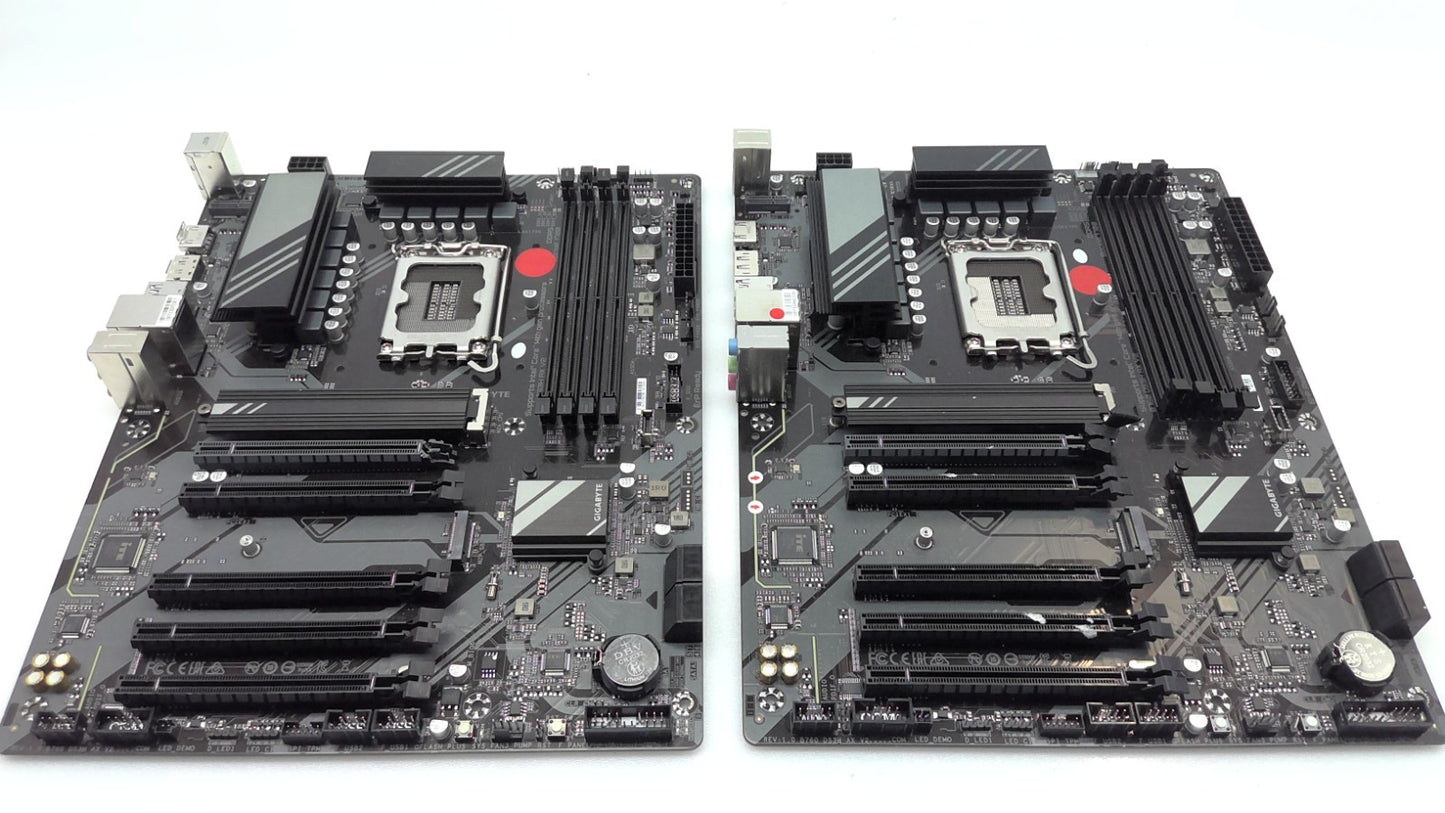 Lot of 2 *For Parts* GIGABYTE B760 DS3H AX V2  LGA-1700 ATX Motherboard No WIFI