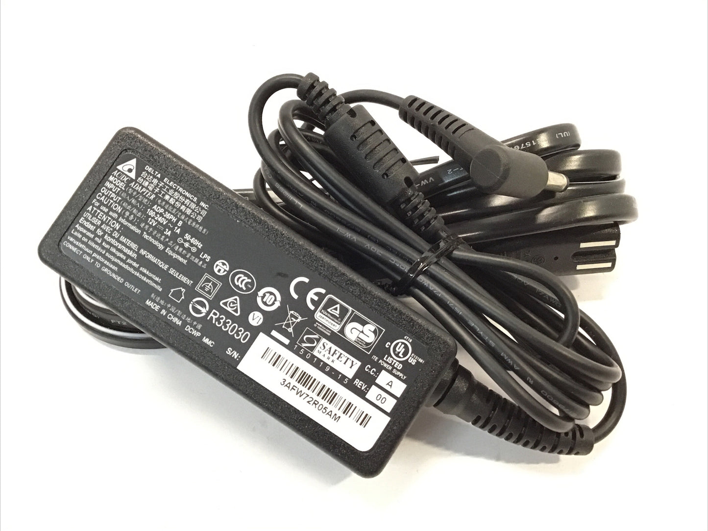 Genuine Delta 36W Power Supply 12V 3A Charger 100-240V ADP-36PH AC Adapter 5.0mm
