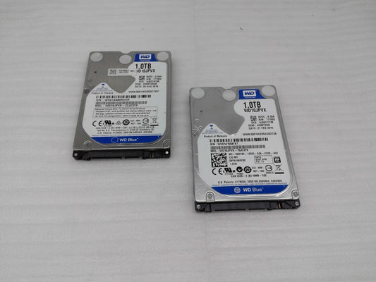 Lot of 2 WD Blue WD10JPVX 1TB 5400RPM 2.5" SATA Laptop Hard Drive HDD