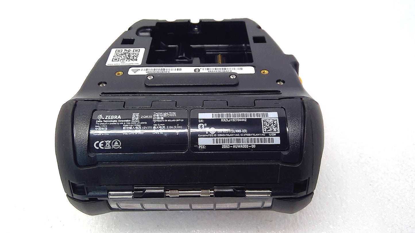 Zebra ZQ630 Mobile Thermal Barcode Label Printer Bluetooth WiFi USB NO BATTERY