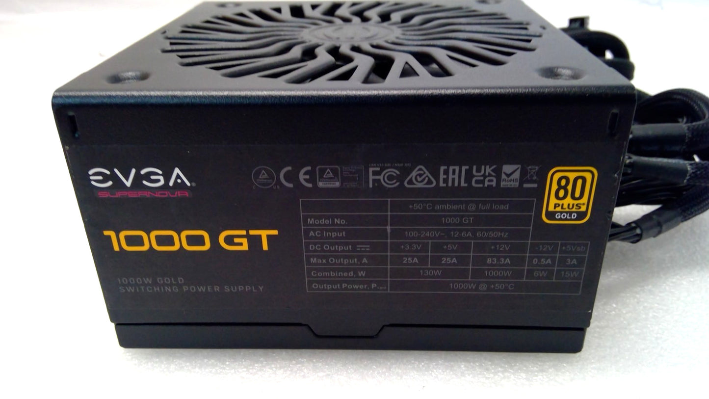 EVGA SuperNOVA 1000 GT 80 Plus Gold 1000W Power Supply 200-GT-1000