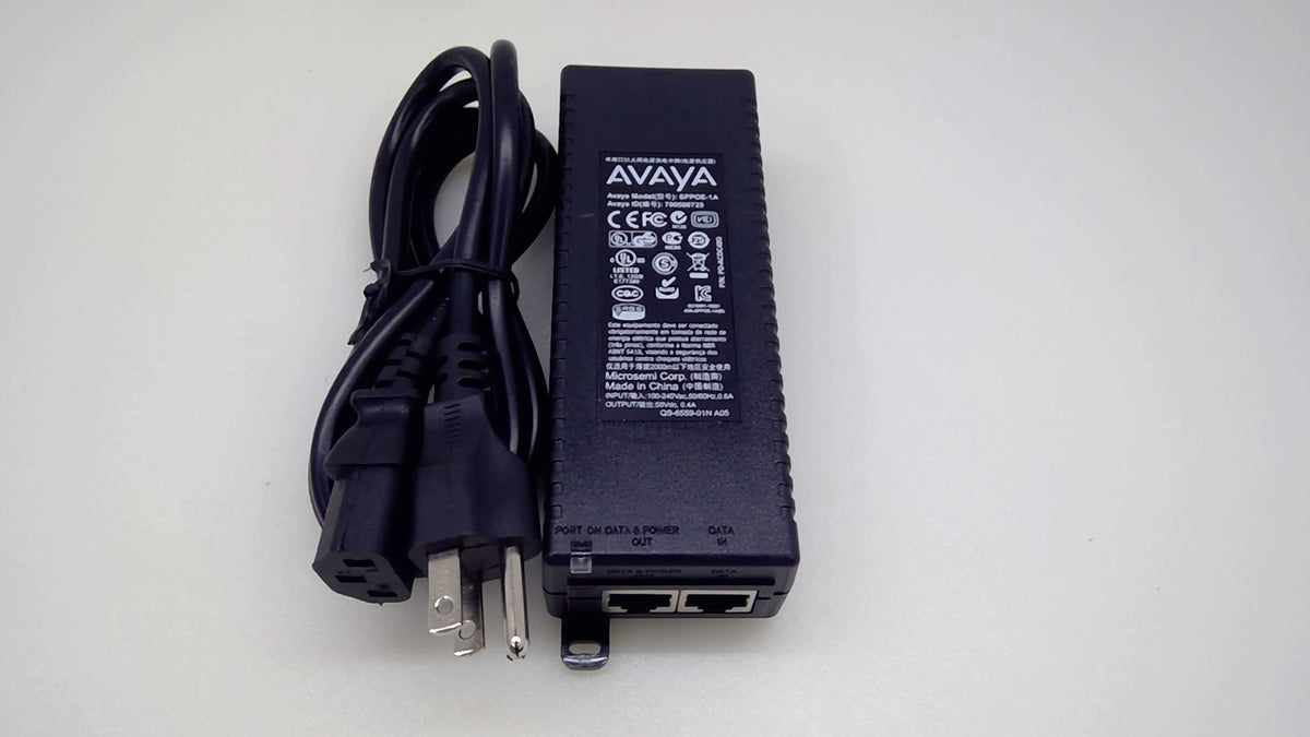 AVAYA SPPOE-1A 700500725 Single Port PoE Injector for IP Phone 50V 20W