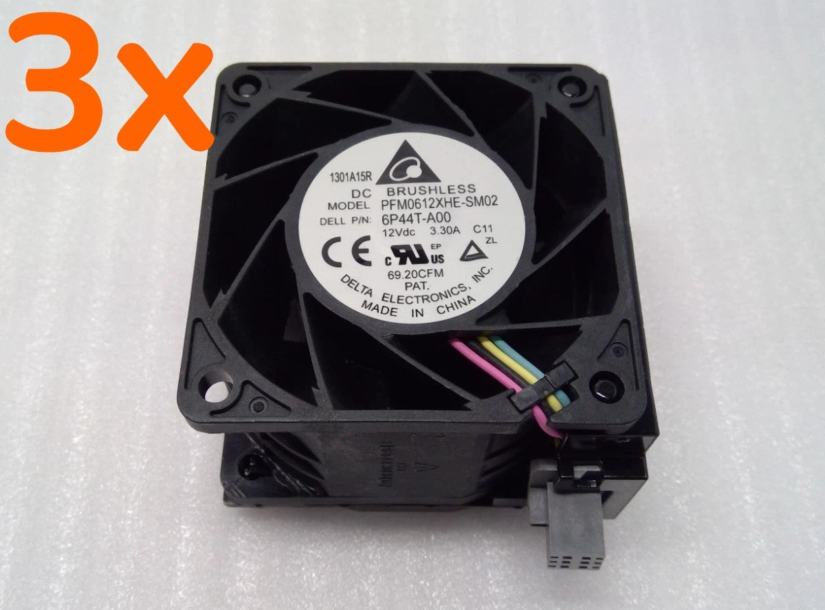 LOT OF 3 Dell 4VXP3 PowerEdge R740 R740xd High Performance Cooling 04VXP3 Fans