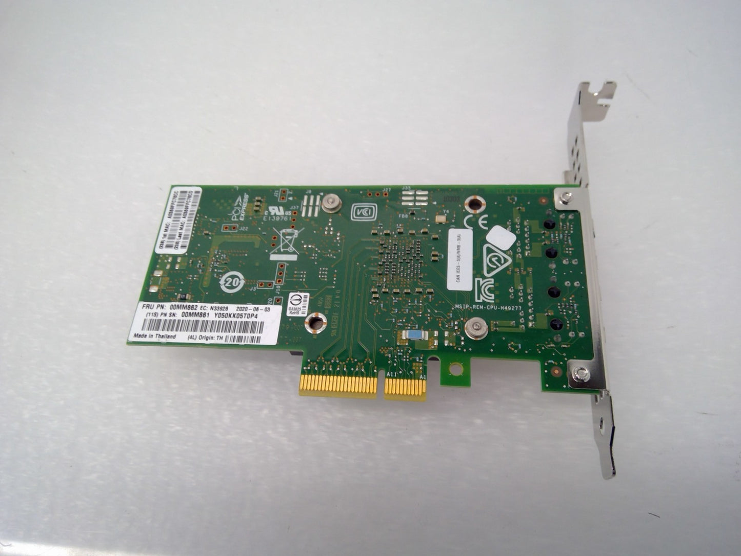 Lenovo 00MM862 X550-T2 Intel 2-port 10Gb Ethernet Converged PCIe Network Adapter