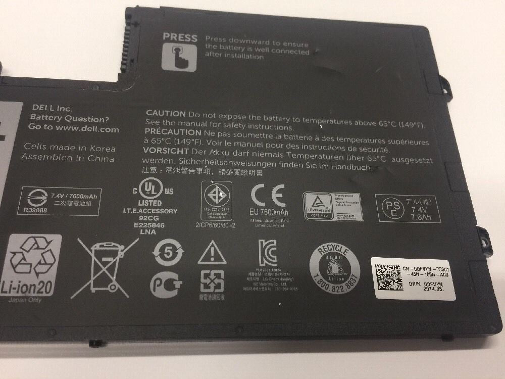 OEM Dell Battery 0PD19 for Dell Inspiron 15-5548 15-5547 14-5447 14-5448 3550
