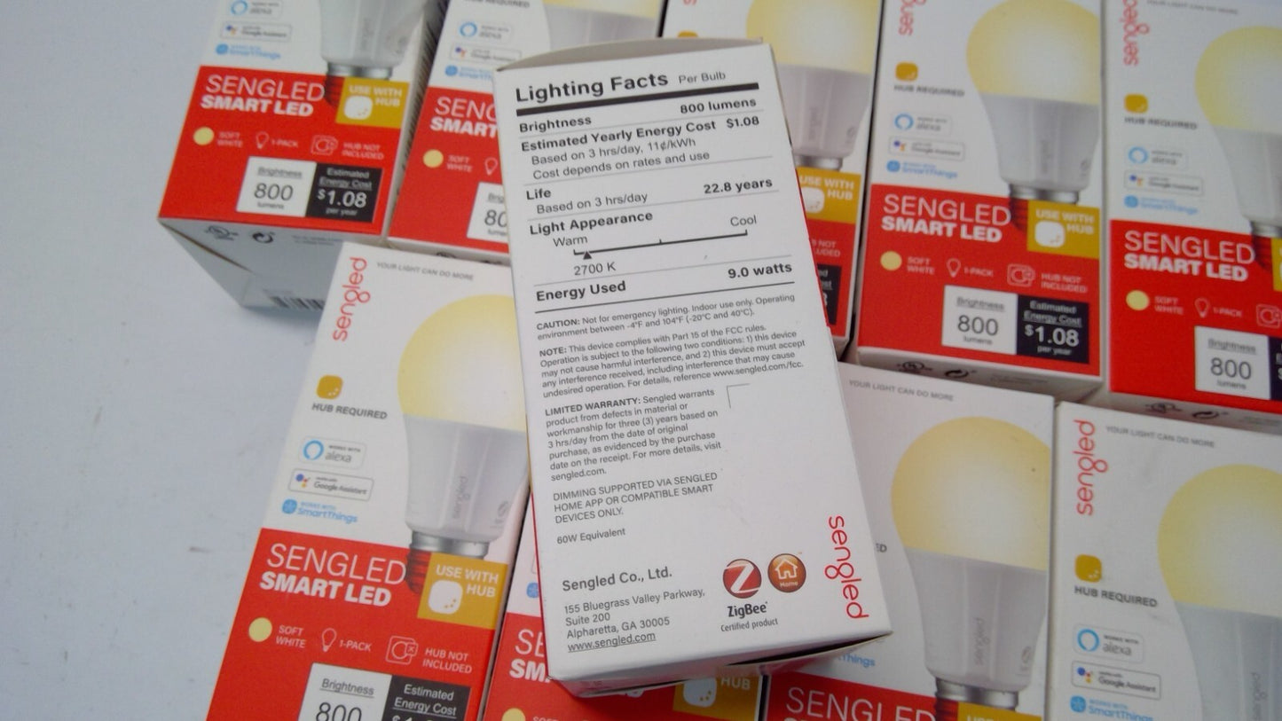 10x - SENGLED Smart Light Bulb Works w/ Alexa Google SmartThings Wink E11-G13W