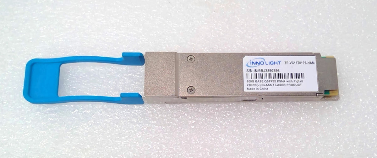 InnoLight 100G QSFP28 PSM4 2km Transceiver TP-VC13T01P8-NAM w/ Pigtail