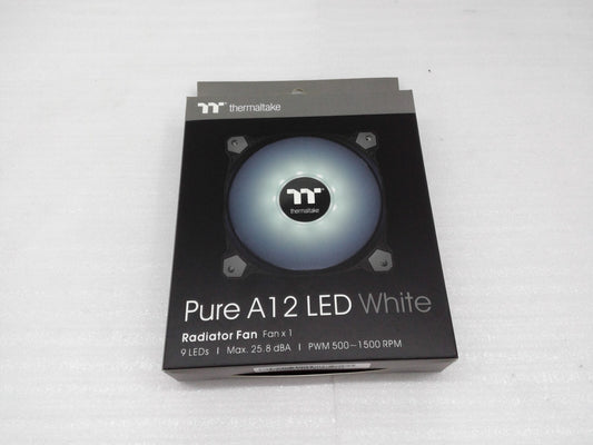 New Thermaltake Pure A12 LED White  Radiator Fan single CL-F109-PL12WT-B