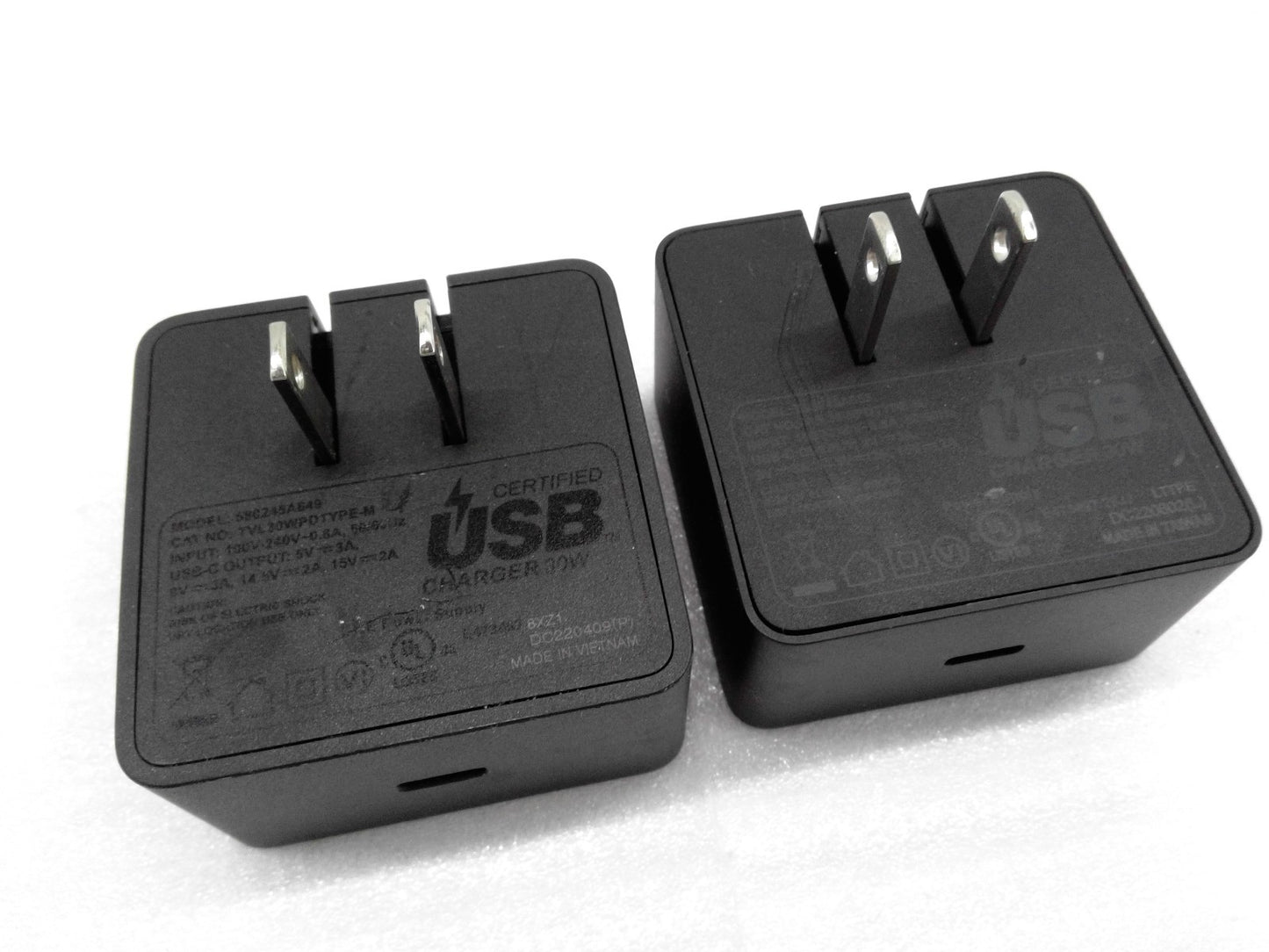Lot of 2 Verizon Travel Wall Adapter 30W USB-C Fast Charger -  Wall Adapter