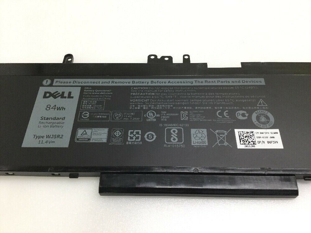 Original Dell Laptop battery WJ5R2 4F5YV for Dell Precision 3510 Series 84Wh