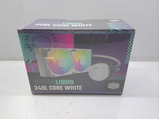 NEW Cooler Master MasterLiquid 240L Core White 240mm AIO CPU Cooler Intel/AMD
