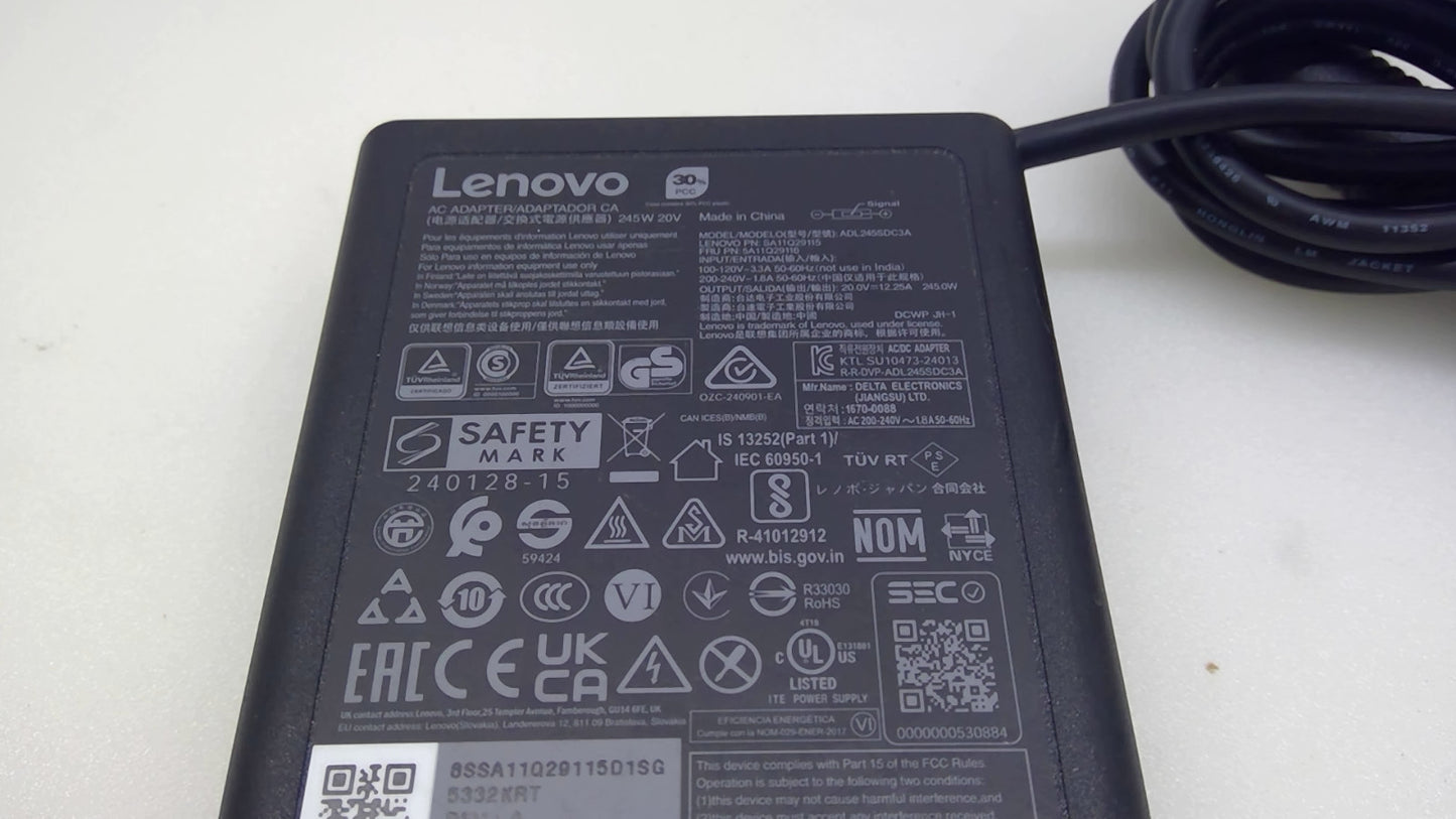 Lenovo 245W AC Adapter Slim Tip ADL245SDC3A FRU SA11Q29116 OEM Charger
