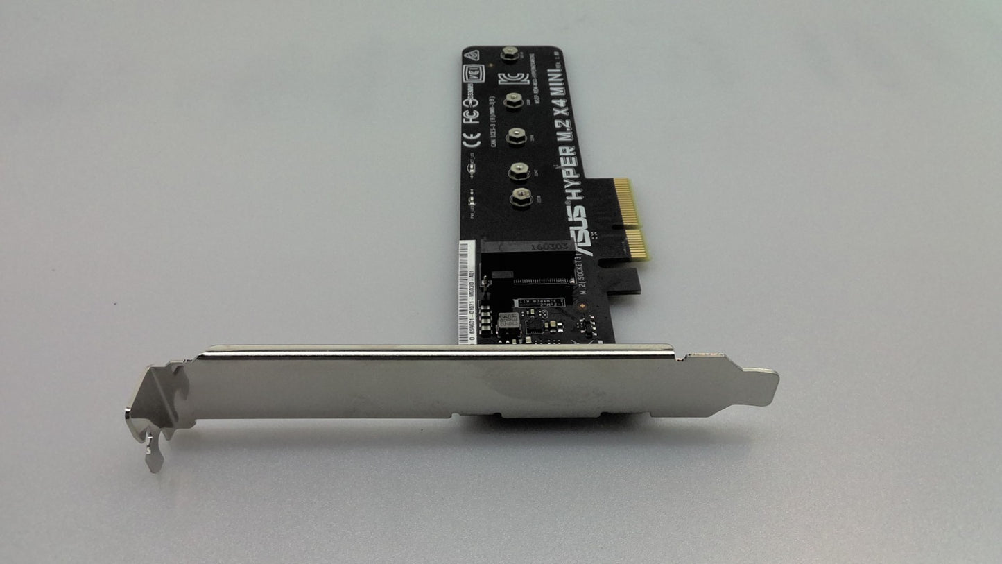 ASUS Hyper M.2 X4 MINI Card REV.1.00 PCI-Express Adapter Full Height