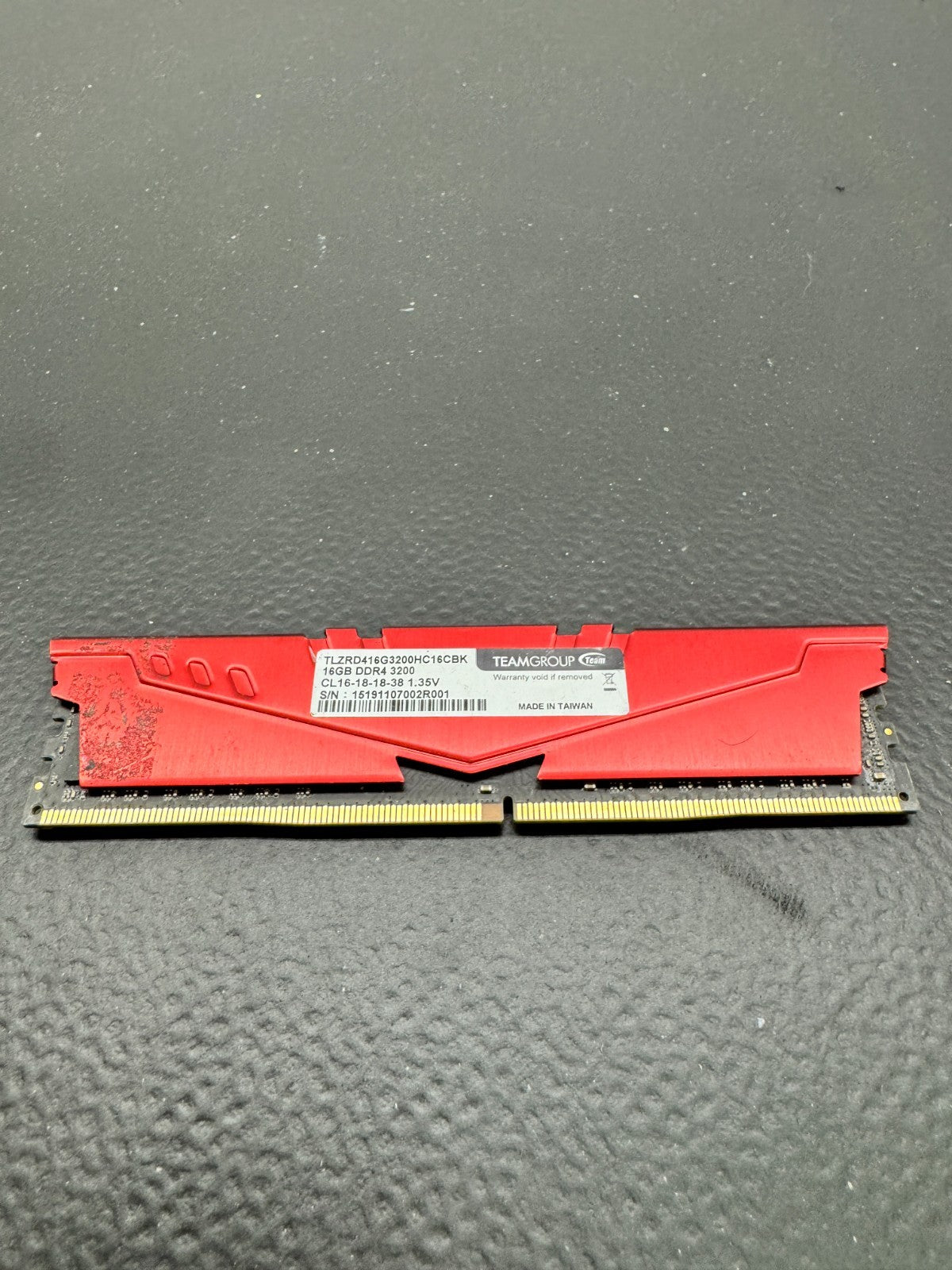 TeamGroup T-Force Vulcan Series 8GB DDR4 3200MHz Memory TLZRD416G3200HC16CBK