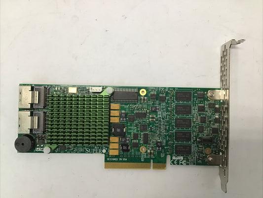 Supermicro AOC-USAS2LP-H8iR UIO 512MB 8-Port Internal SAS2 6Gbps RAID Controller