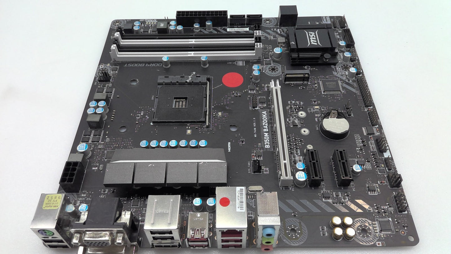 3X *For Parts* MSI B350M BAZ00KA  & GIGABYTE GA-AB350M-DAH & AB350 Gaming /Mixed