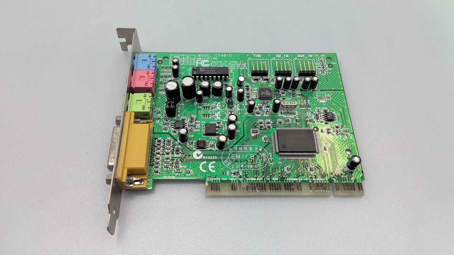 Creative Labs Sound Card CT4810 Sound Blaster PCI Vintage Audio