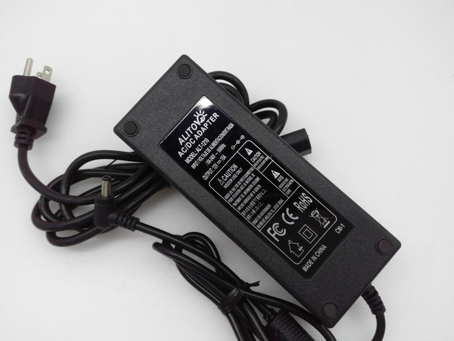 ALITOVE 12V Power Supply 10A 120W AC Adapter 100240V 5060HZ ALT-1210 5.5 X 2.1mm