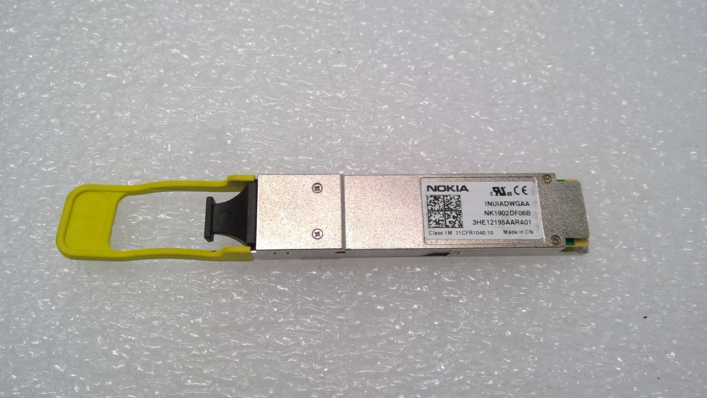 NOKIA 3HE12195AARA01 100Gbase INUIADWGAA 10x10G QSFP28 SR 850nm 100m Transceiver