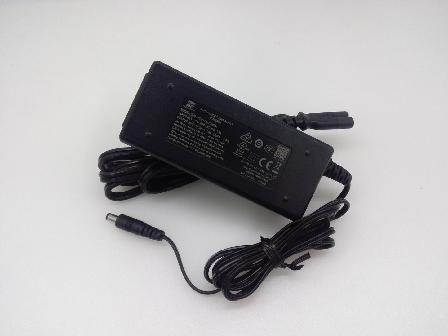 Mass Power S065-1A120500M2 Power Supply Adapter Charger with Cable Tip 5.5X2.5mm
