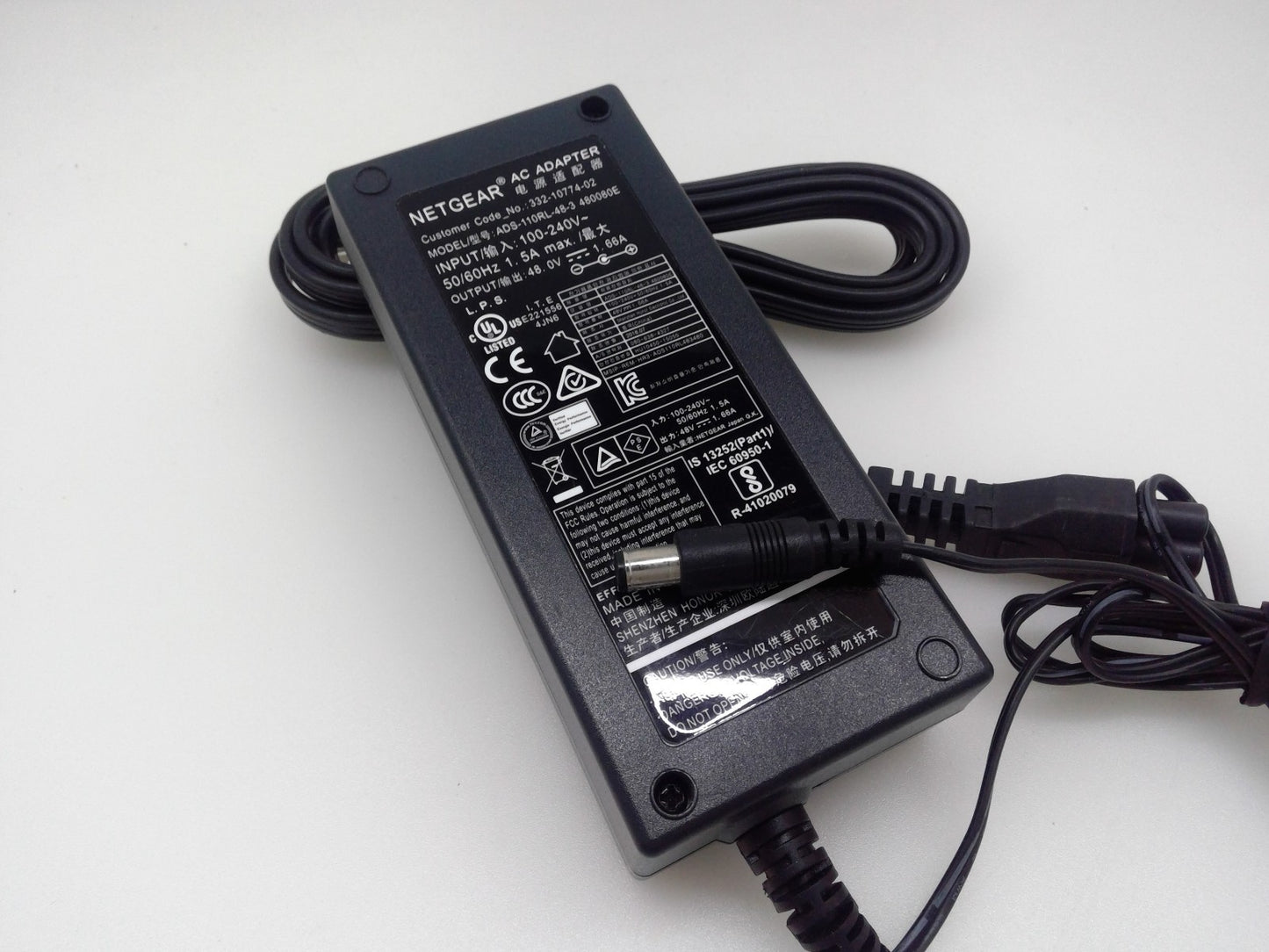 Genuine NETGEAR ADS-110RL-48-3 480080E Power AC Adapter 48V 1.66A 6.5*3.5mm