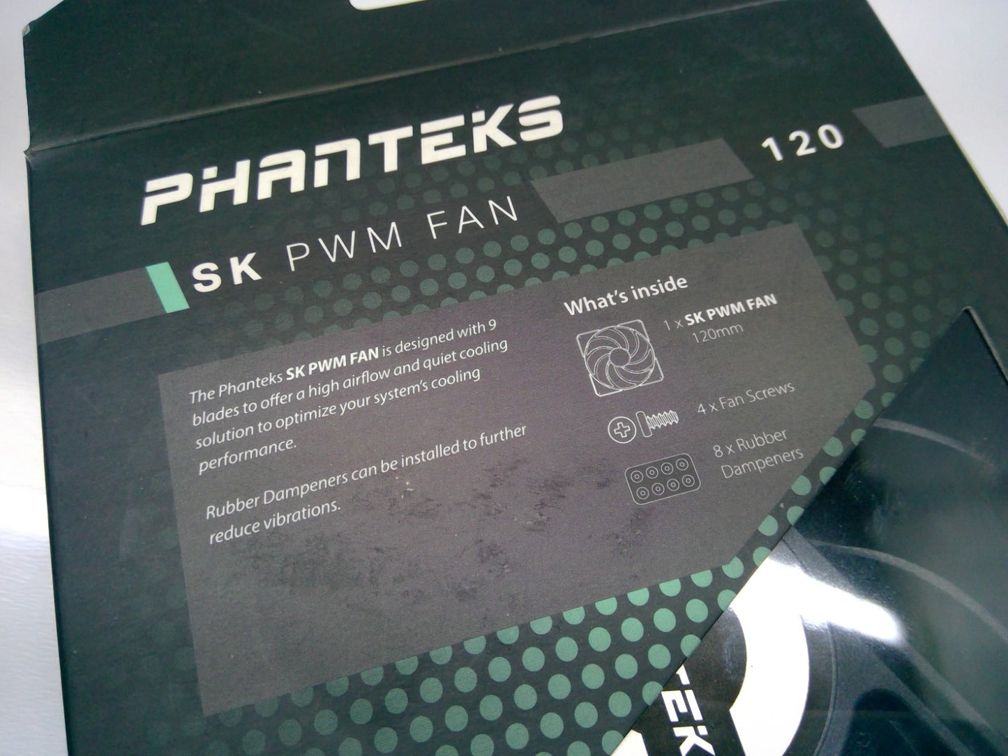 Phanteks SK 120 Black PWM Fan - 120mm  9 Blades PH-F120SK_BBK_PWM