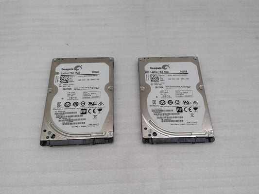 LOT OF 2 Seagate Laptop Thin HDD ST500LM021 500GB 2.5" SATA  Laptop Hard Drive
