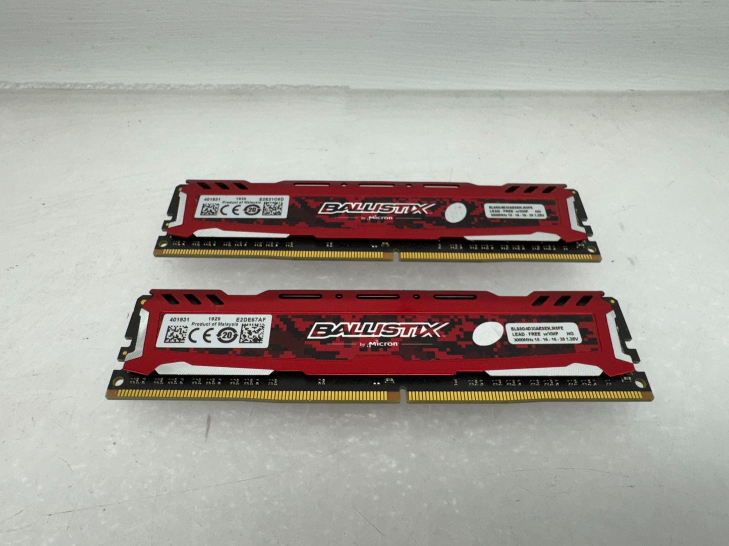 Micron Ballistix 16GB (2x8GB) DDR4-3000 Desktop Memory BLS8G4D30AESEK.M8FE1