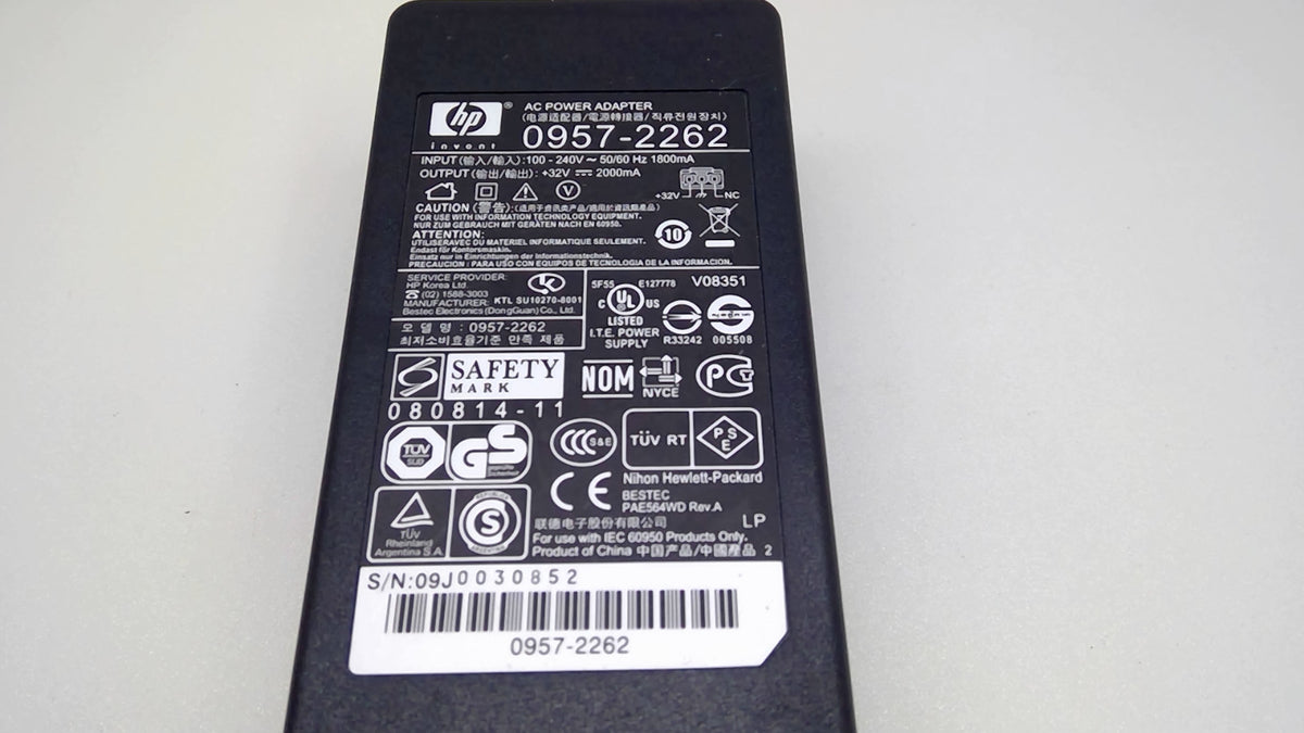 HP 0957-2262 64W 32V 2A Printer Power Adapter OfficeJet Pro 8000 8500