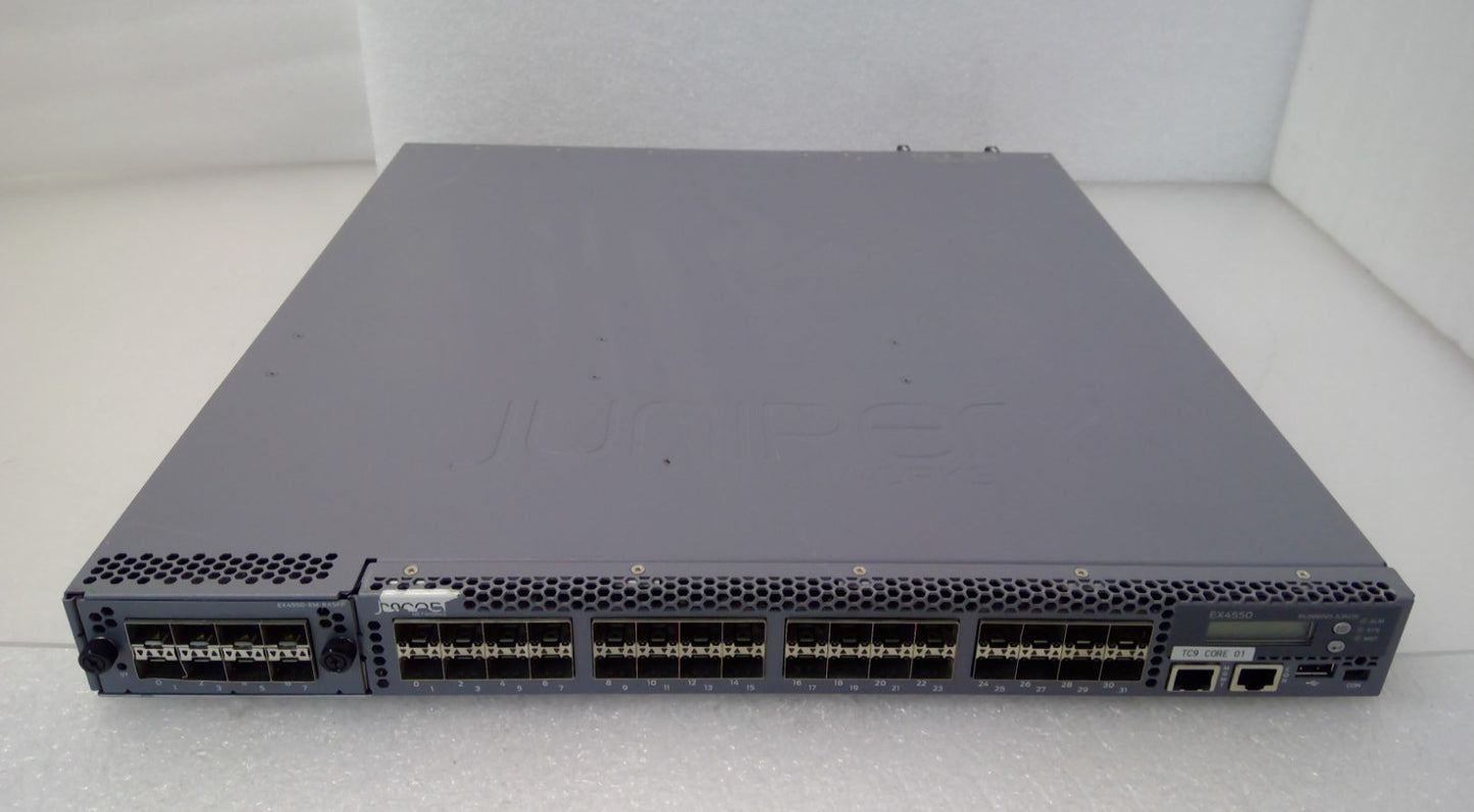 JUNIPER EX4550-32F-AFI 40 Port ETHERNET Switch EX4550-EM-8XSFP EX4550