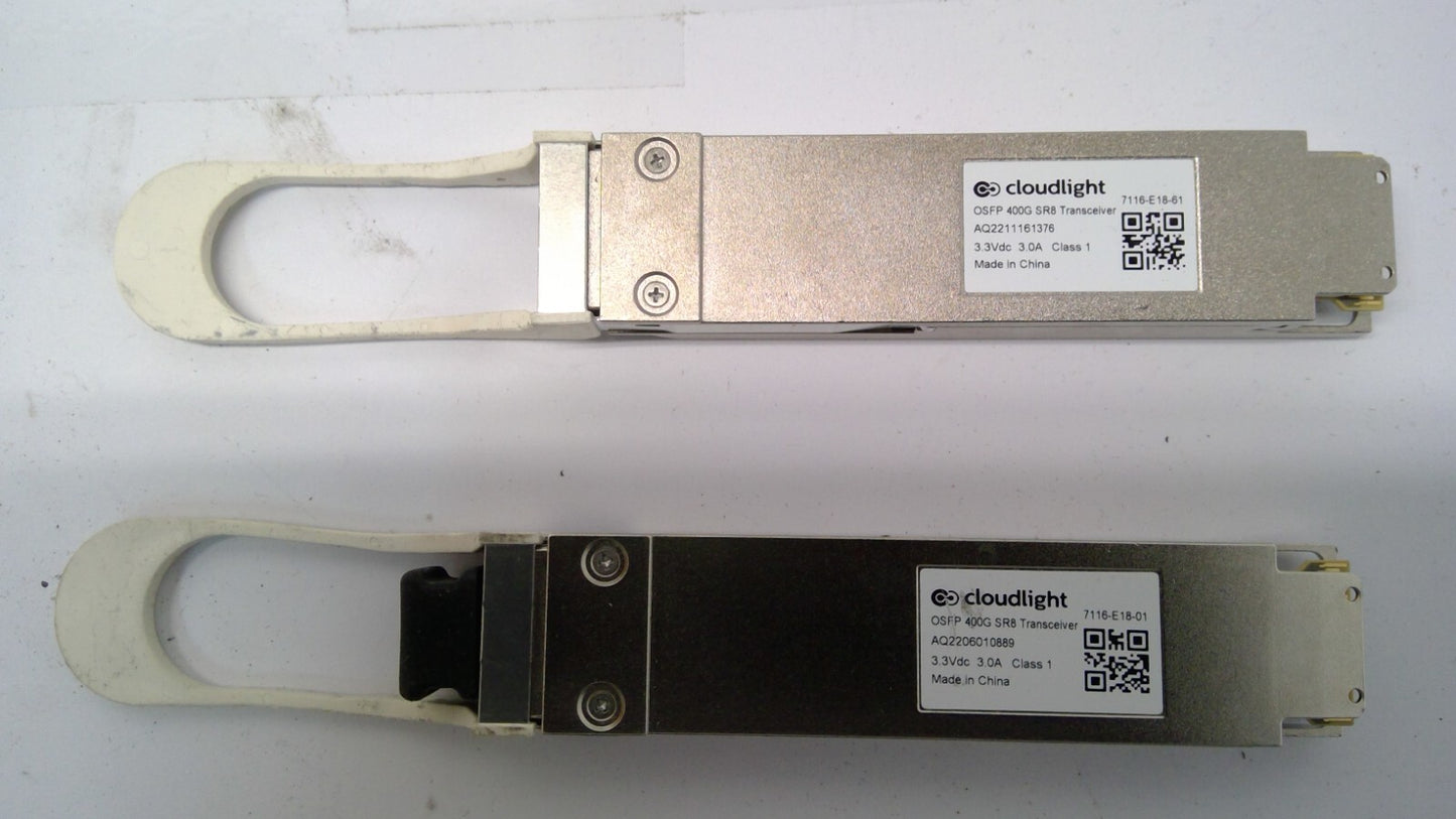 Cloudlight 7116-E18-04/01/61/07 AQ2012141667 QSFP 400G SR8  3.3VDC,3.0A