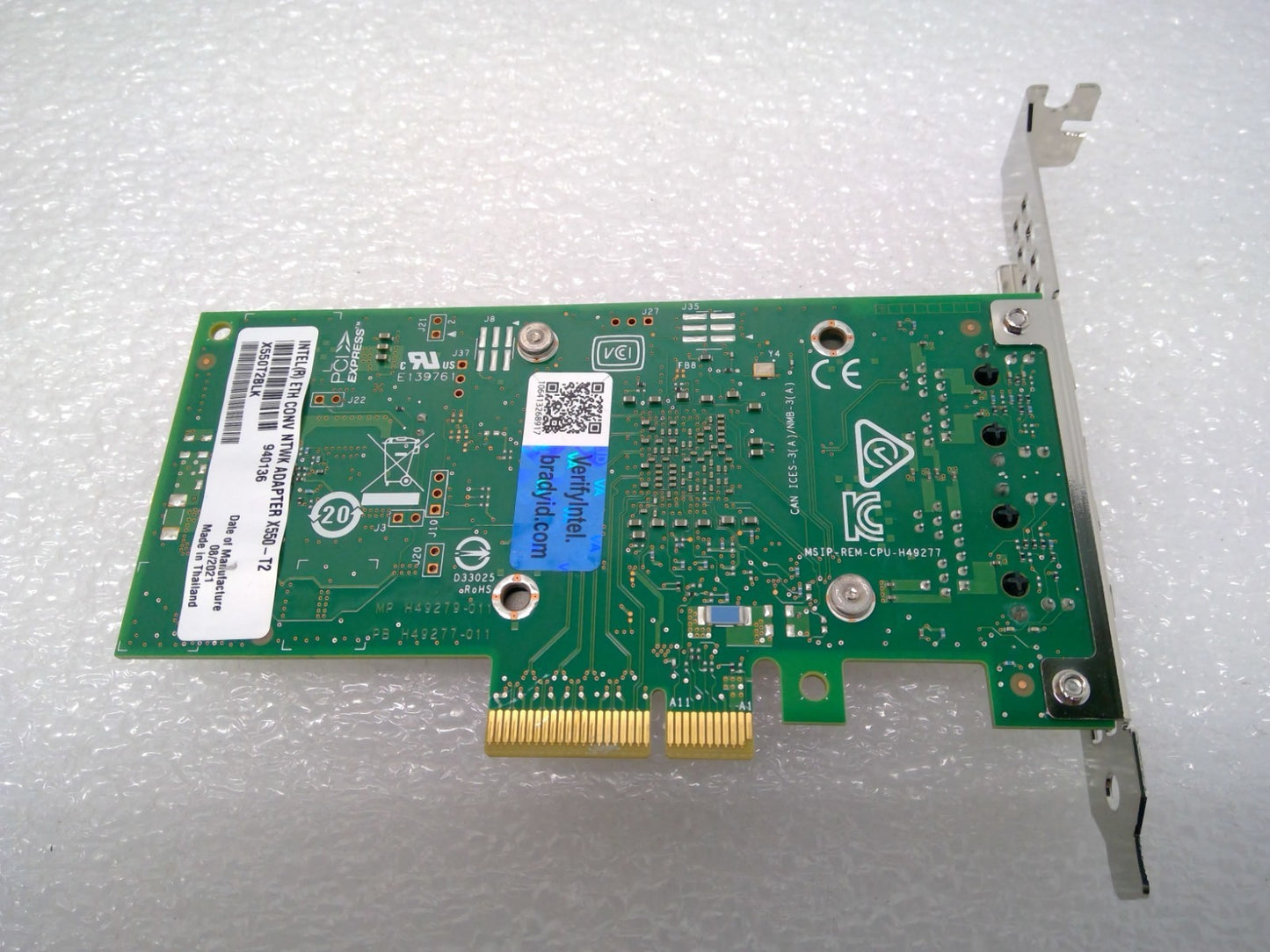 X550-T2 Intel 10Gb RJ45 Ethernet Converged PCIe Network Adapter X550T2G1P5/BLK