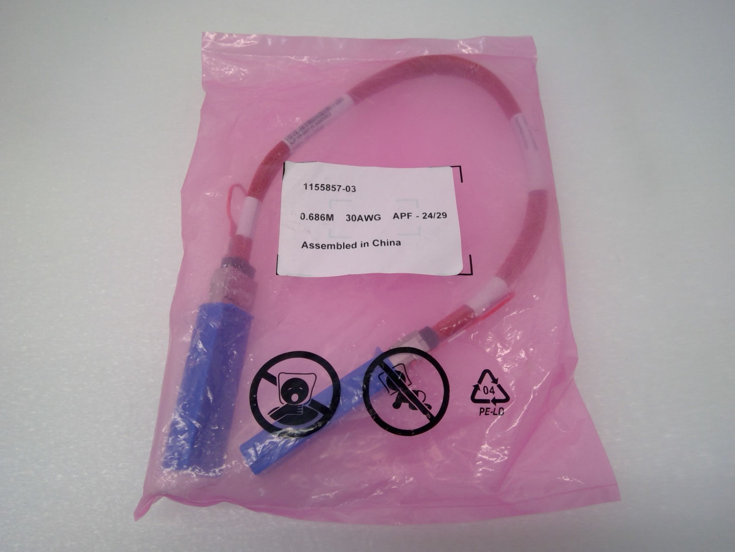 NEW Amphenol NJPPER-G507-03 800G OSFP TO OSFP DAC Cable 0.686M 30AWG 1155857-03