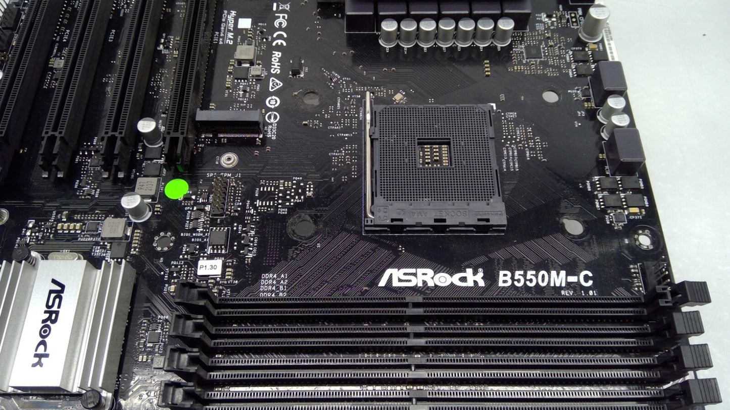 ASRock B550M-C Micro ATX Motherboard AMD Socket AM4 DDR4 Missing WIFI Module#