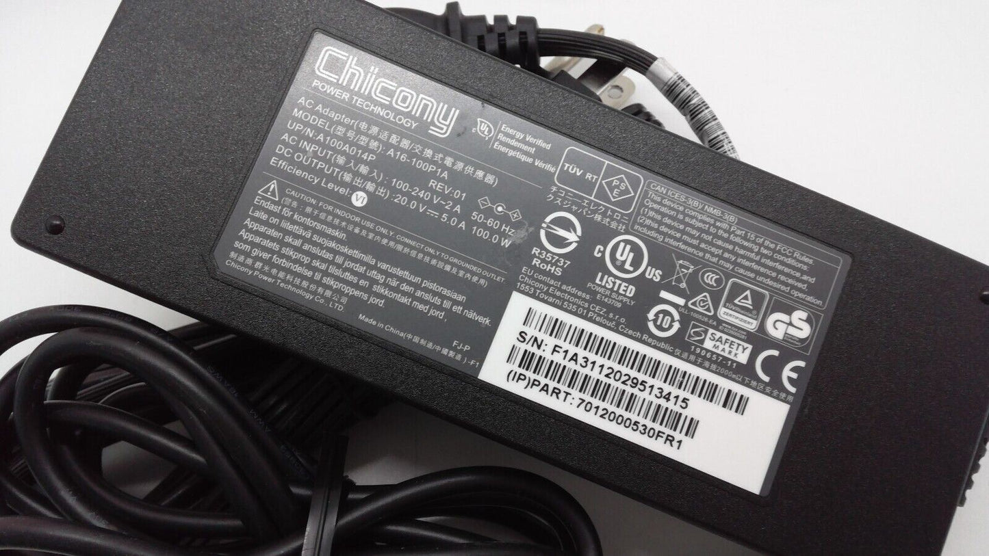 OEM Chicony A16-100P1A Laptop AC Adapter 20V 5A 100W 7.5x5.0mm