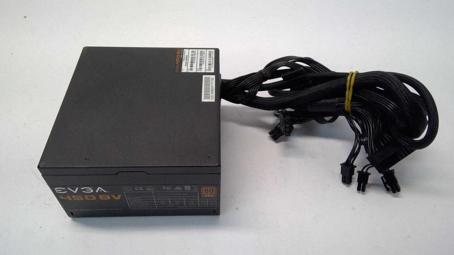 EVGA 450 BV 80 Plus bronze power supply 100-BV-0450-B1