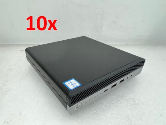Lot of 10 HP EliteDesk 800 G5 Mini Desktop Intel Core i5-9500T@2.2GHz 16G 256G