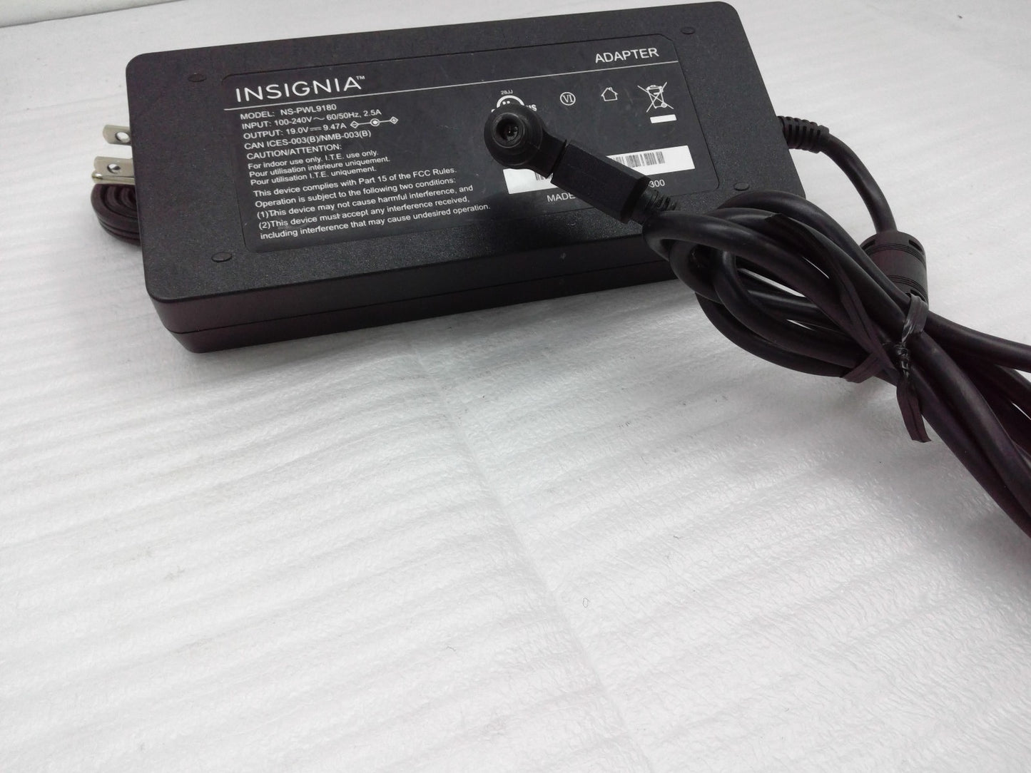 OEM Insignia 180W NS-PWL9180 AC Adapter 19V 9.47A 6.0 × 3.7mm Tip(Center Pin)