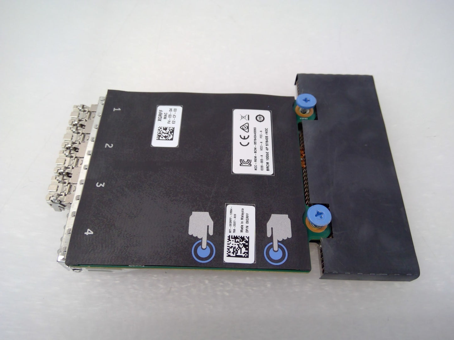 Dell Broadcom 57840S 10Gbps Quad Port SFP+ Network Daughter Card XGRFF w/ 4x SFP