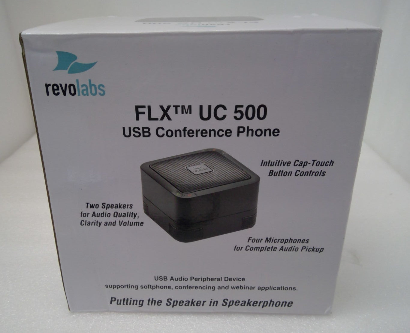 NEW REVOLABS FLX UC 500 USB CONFERENCE PHONE BLACK