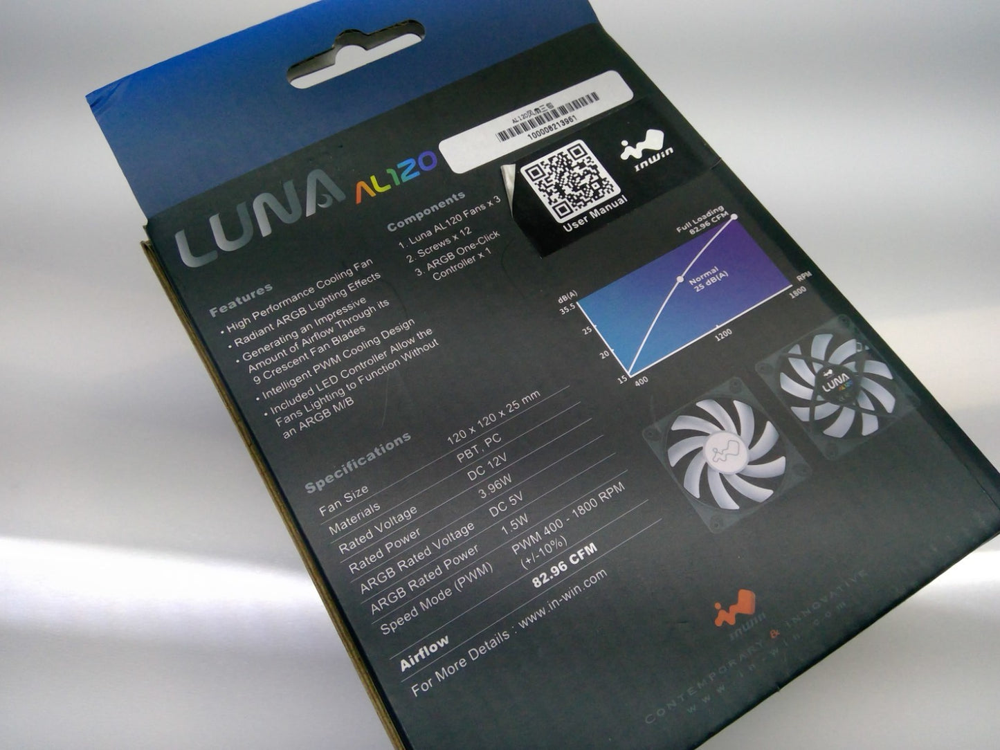 InWin Luna AL120   triple pack ARGB LED FaN IW-FN-AL120-3PK
