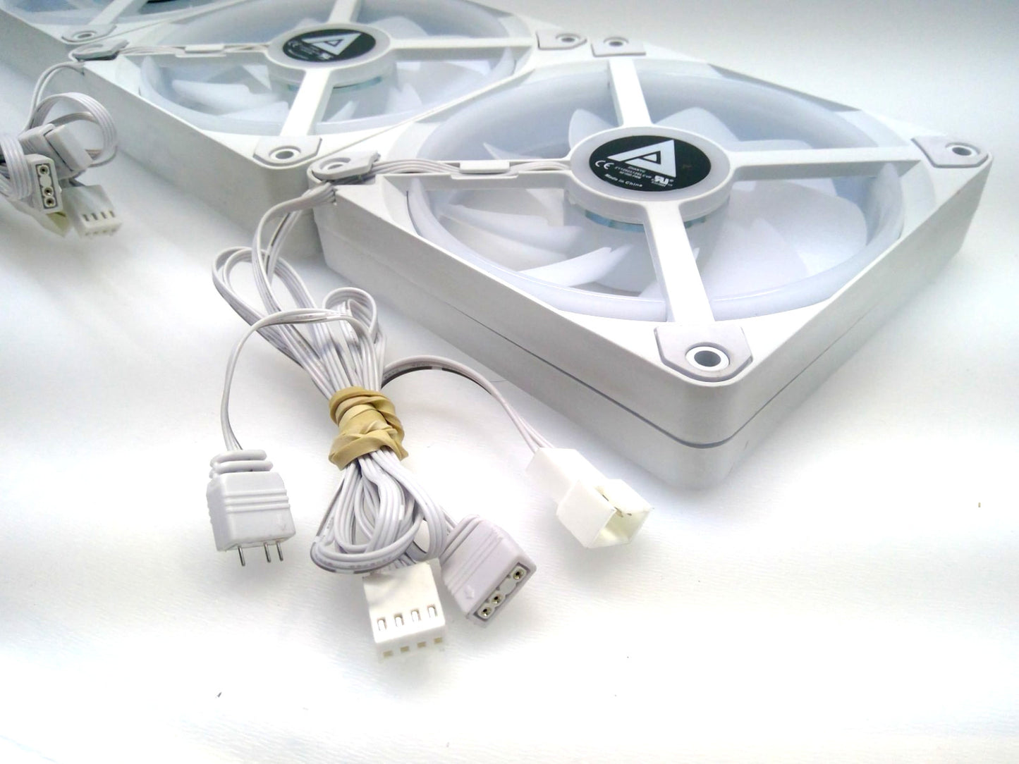 Lot of 3 ZHANYU PC Desktop ARGB PWM CPU Cooling Fan /AE1800-PWM White