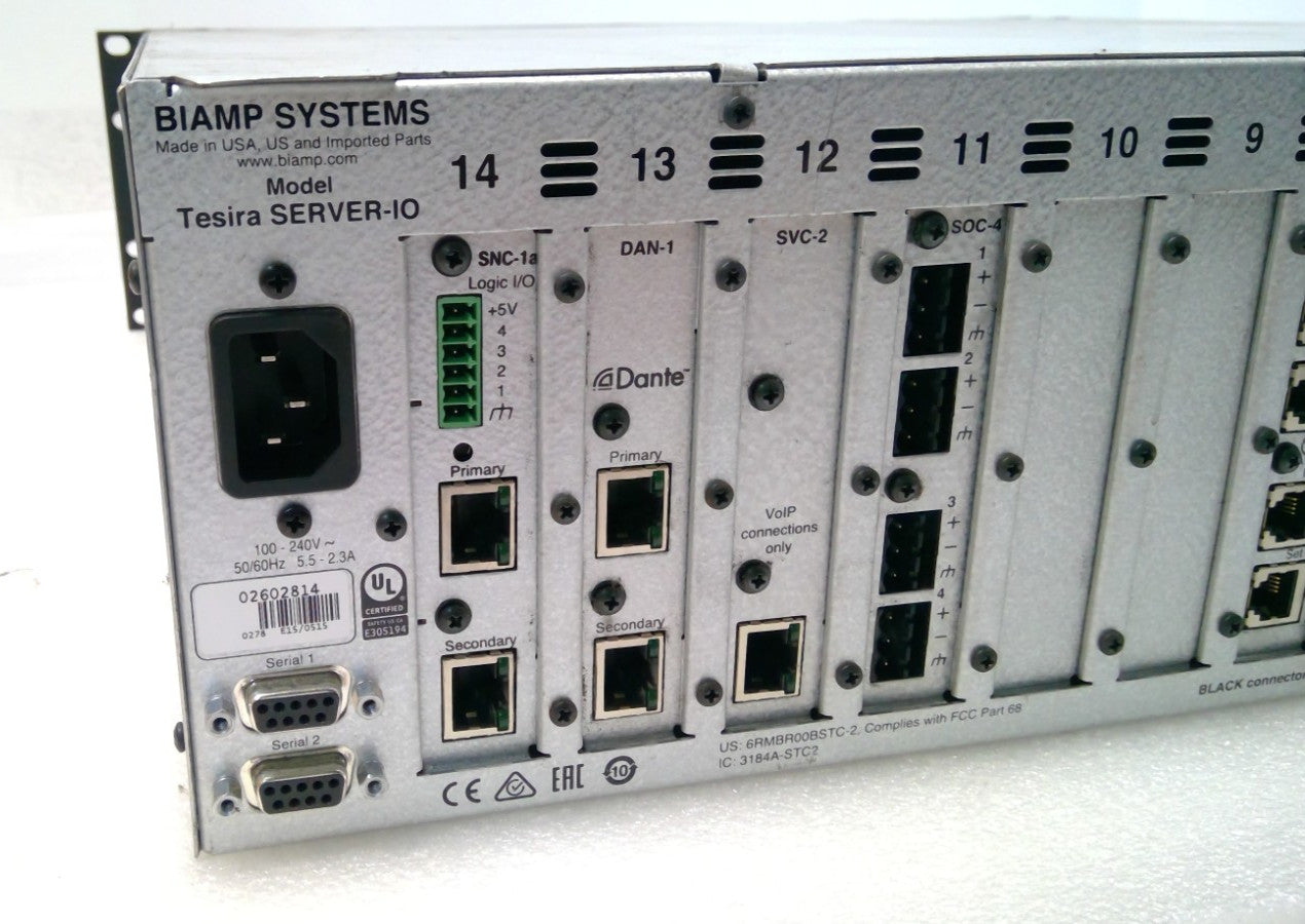 Biamp Systems Tesira SERVER-IO Digital Audio DSP Network Server